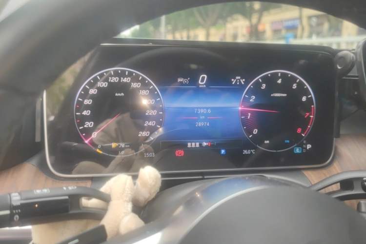 Used Mercedes-Benz C-Class 2024 Revised Version C 260 L Odometer Close Up