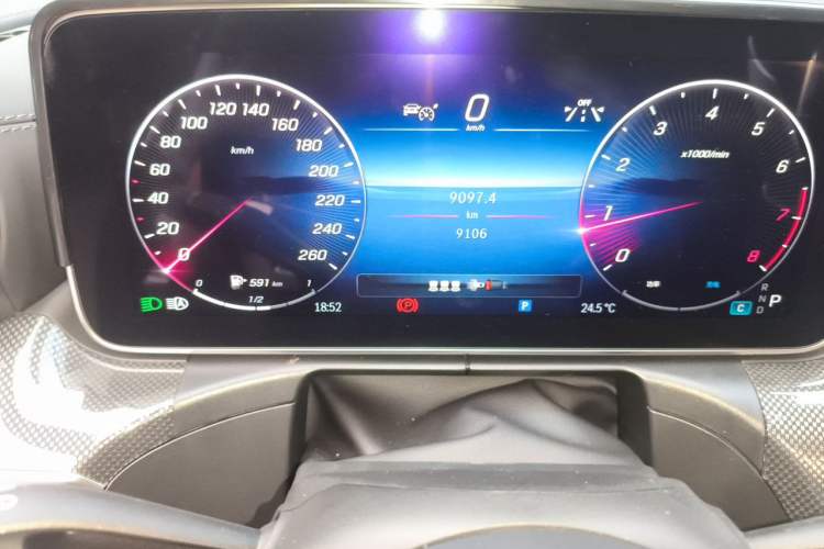 Used Mercedes-Benz C-Class 2024 C 260 L Sport Edition Odometer Close Up