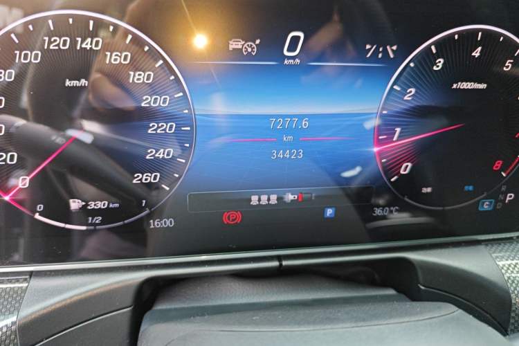 Used Mercedes-Benz C-Class 2024 C 260 L Brilliant Night Sports Edition Odometer Close Up