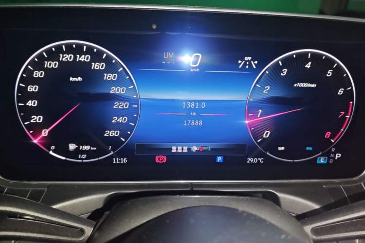 Used Mercedes-Benz C-Class 2024 Facelift C 260 L Night Edition Sport Version Odometer Close Up