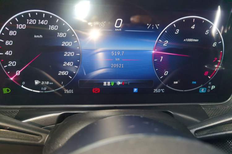 Used Mercedes-Benz C-Class 2024 C 260 L Brilliant Night Sports Edition Odometer Close Up