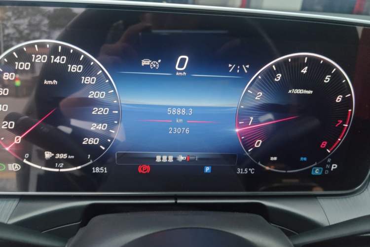 Used Mercedes-Benz C-Class 2024 C 260 L Sport Edition Odometer Close Up