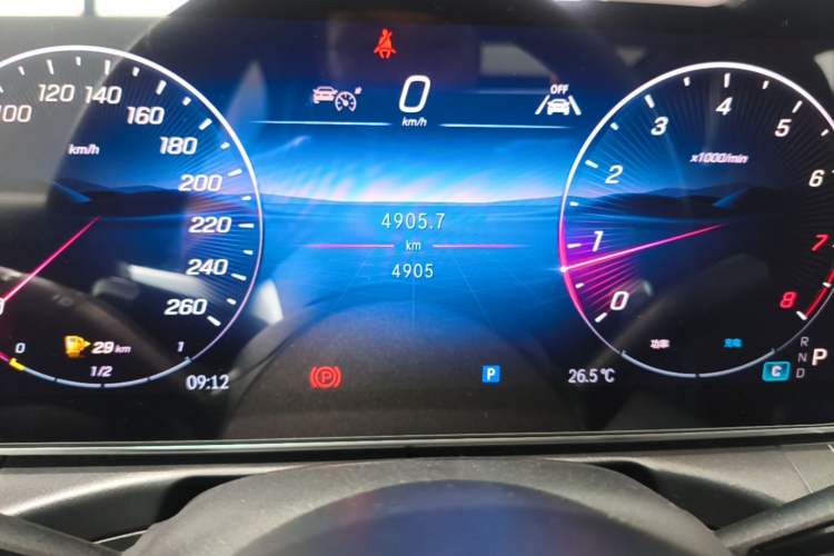 Used Mercedes-Benz C-Class 2024 C 260 L Sport Edition Odometer Close Up