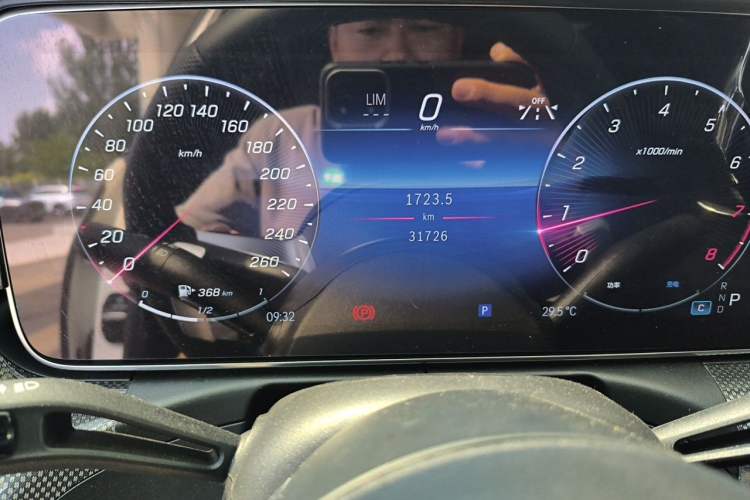 Used Mercedes-Benz C-Class 2024 Facelift C 260 L Night Edition Sport Version Odometer Close Up