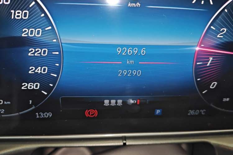 Used Mercedes-Benz C-Class 2024 C 260 L Sport Edition Odometer Close Up