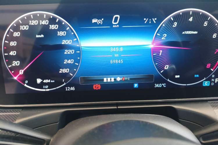 Used Mercedes-Benz C-Class 2024 C 260 L Brilliant Night Sports Edition Odometer Close Up