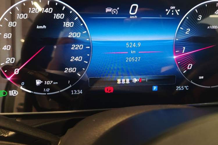 Used Mercedes-Benz C-Class 2024 C 260 L Sport Edition Odometer Close Up