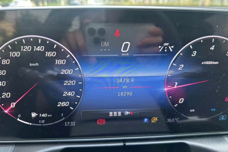 Used Mercedes-Benz C-Class 2024 C 260 L 4MATIC Sport Edition Odometer Close Up