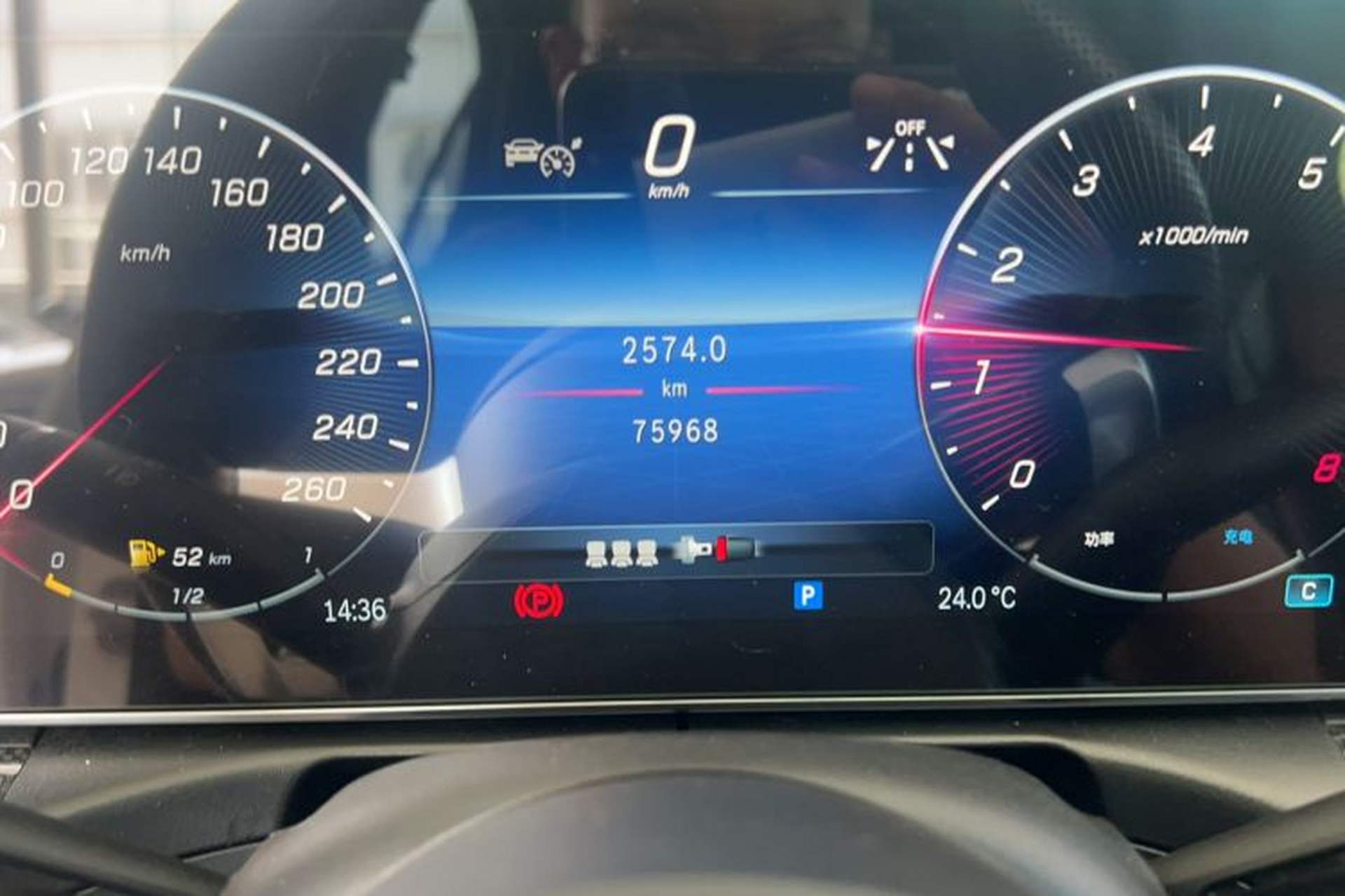 Used Mercedes-Benz C-Class 2024 C 200 L Sport Edition Odometer Close Up