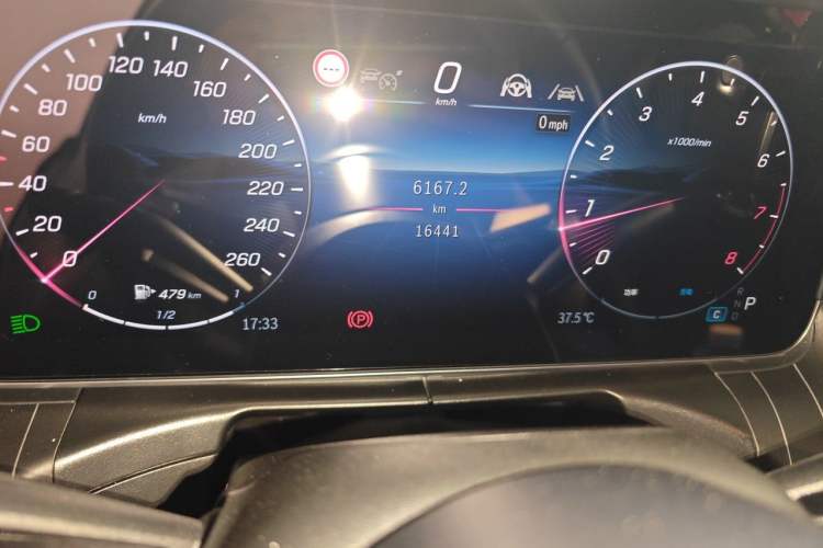 Used Mercedes-Benz C-Class 2025 C 260 L Obsidian Night Sport Edition Odometer Close Up