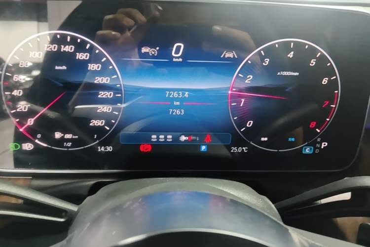 Used Mercedes-Benz C-Class 2025 C 260 L Odometer Close Up