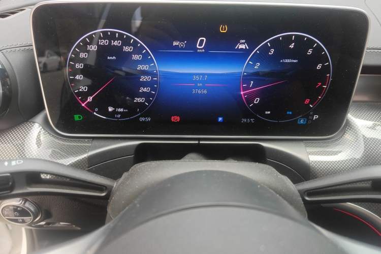 Used Mercedes-Benz C-Class 2025 C 260 L Obsidian Night Sport Edition Odometer Close Up