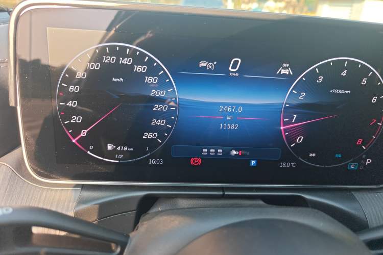Used Mercedes-Benz C-Class 2025 Refresh C 200 L Sport Edition Odometer Close Up