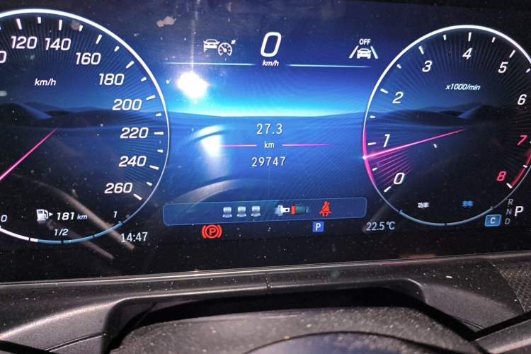 Used Mercedes-Benz C-Class 2025 C 260 L Sport Edition Odometer Close Up