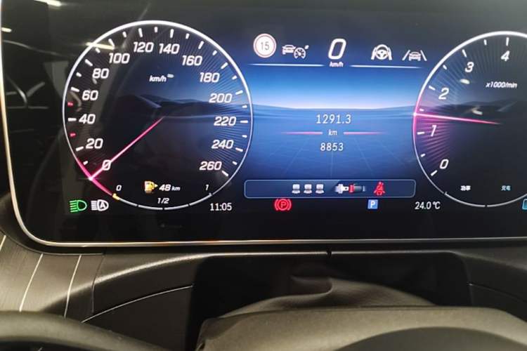 Used Mercedes-Benz C-Class 2025 C 260 L Obsidian Night Sport Edition Odometer Close Up