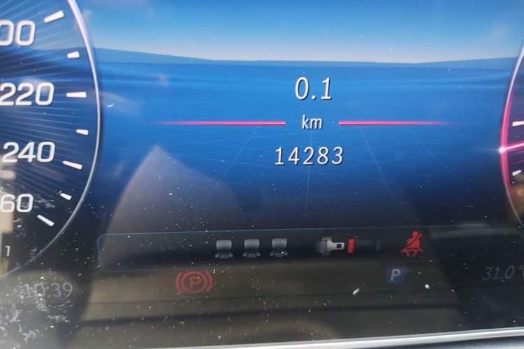 Used Mercedes-Benz C-Class 2025 C 260 L Obsidian Night Sport Edition Odometer Close Up