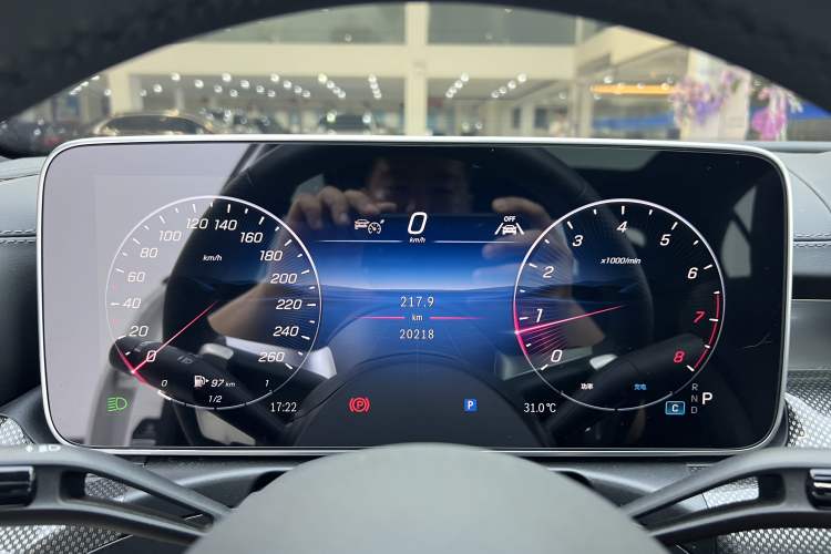 Used Mercedes-Benz C-Class 2025 C 260 L Obsidian Night Sport Edition Odometer Close Up