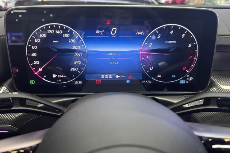Used Mercedes-Benz C-Class 2025 C 260 L Sport Edition Odometer Close Up