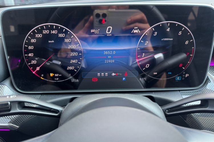Used Mercedes-Benz C-Class 2025 C 260 L Sport Edition Odometer Close Up