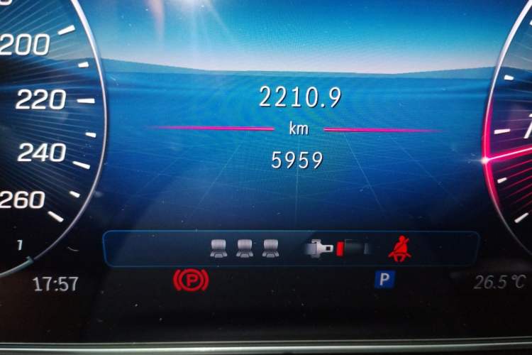 Used Mercedes-Benz C-Class 2025 C 260 L Sport Edition Odometer Close Up