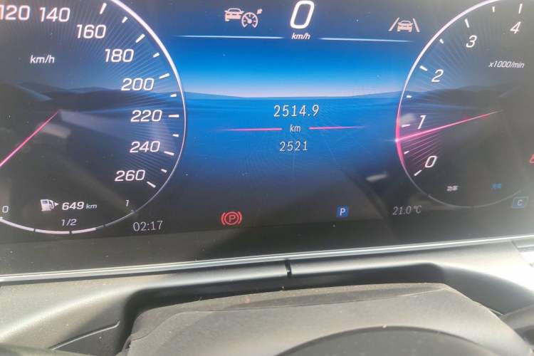 Used Mercedes-Benz C-Class 2025 C 260 L Sport Edition Odometer Close Up