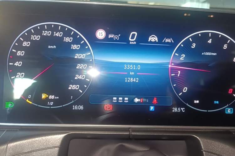 Used Mercedes-Benz C-Class 2025 C 260 L Obsidian Night Sport Edition Odometer Close Up