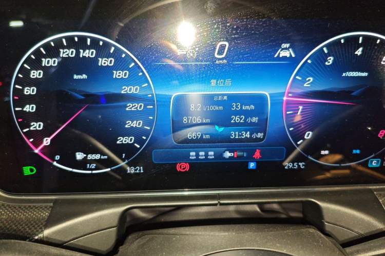 Used Mercedes-Benz C-Class 2025 Facelift C 260 L Sport Edition Odometer Close Up