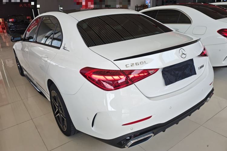 Used Mercedes-Benz C-Class 2025 C 260 L Obsidian Night Sport Edition Rear Left 45 Deg