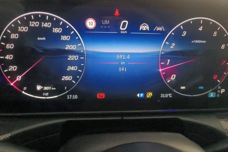 Used Mercedes-Benz C-Class 2026 C 260 L Sport Edition Odometer Close Up