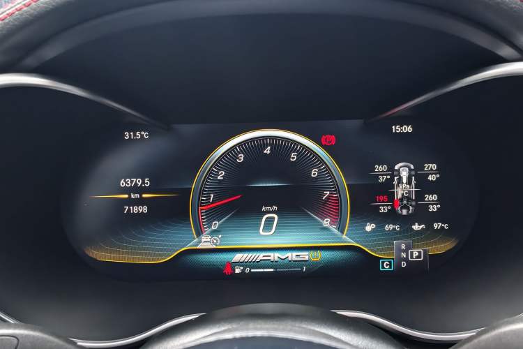 Used Mercedes-Benz C-Class AMG 2019 AMG C 63 S Odometer Close Up