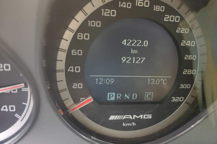 Used Mercedes-Benz C-Class AMG 2010 AMG C 63 Sport Enhancement Edition Odometer Close Up