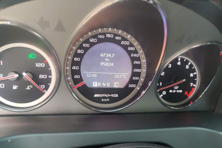 Used Mercedes-Benz C-Class AMG 2010 AMG C 63 High-Performance Edition Odometer Close Up