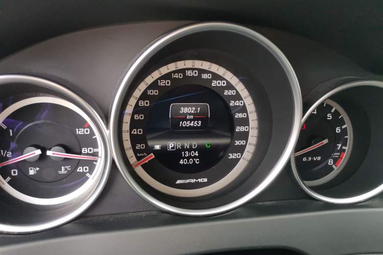 Used Mercedes-Benz C-Class AMG 2012 AMG C 63 Sport Edition Odometer Close Up