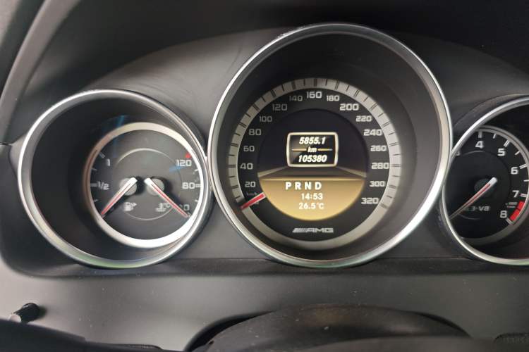 Used Mercedes-Benz C-Class AMG 2012 AMG C 63 Sport Edition Odometer Close Up