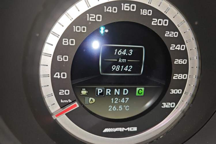 Used Mercedes-Benz C-Class AMG 2012 AMG C 63 Sport Edition Odometer Close Up