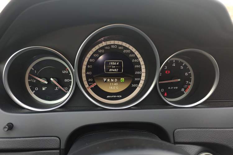 Used Mercedes-Benz C-Class AMG 2012 AMG C 63 Coupe Sport Edition Odometer Close Up