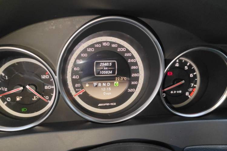 Used Mercedes-Benz C-Class AMG 2012 AMG C 63 Sport Edition Odometer Close Up