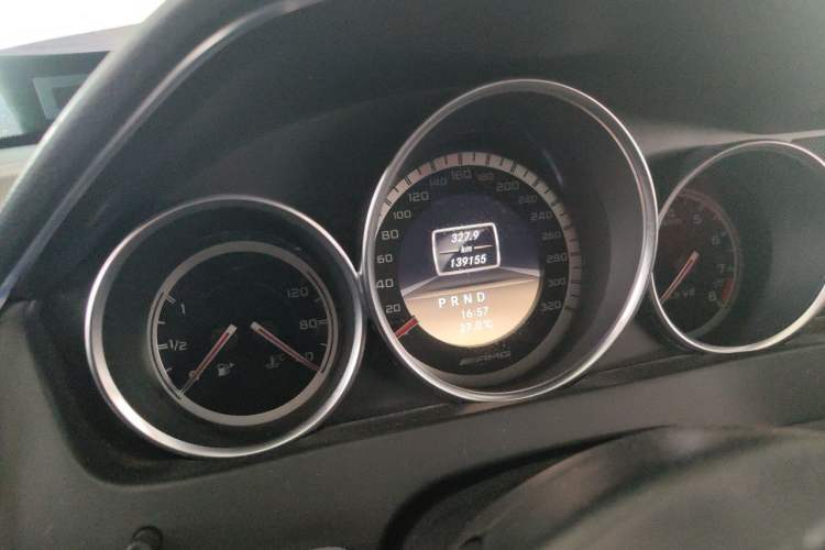 Used Mercedes-Benz C-Class AMG 2012 AMG C 63 Coupe Sport Edition Odometer Close Up
