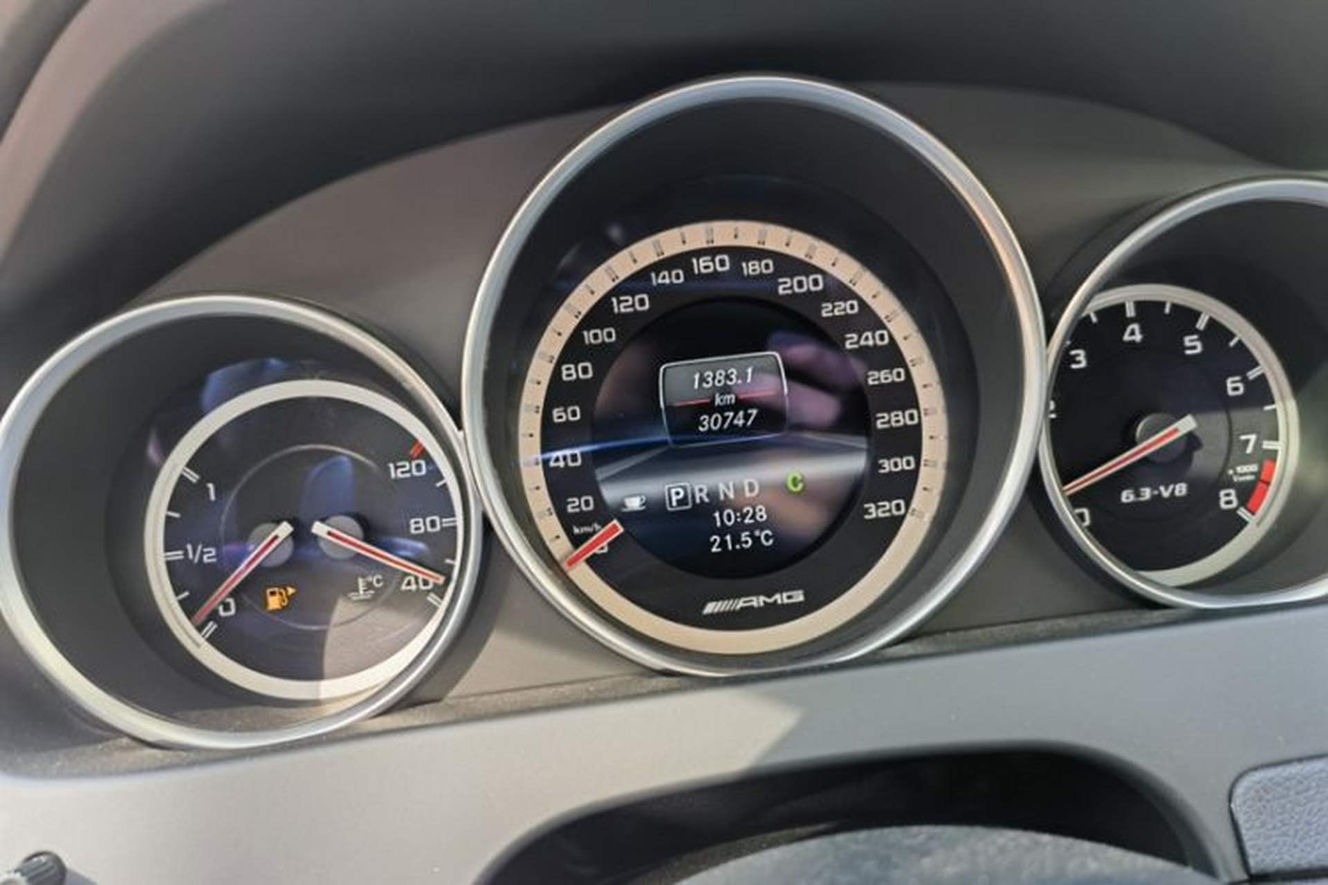Used Mercedes-Benz C-Class AMG 2012 AMG C 63 Coupe Sport Edition Odometer Close Up