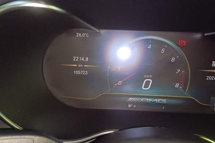Used Mercedes-Benz C-Class AMG 2015 AMG C 63 Odometer Close Up