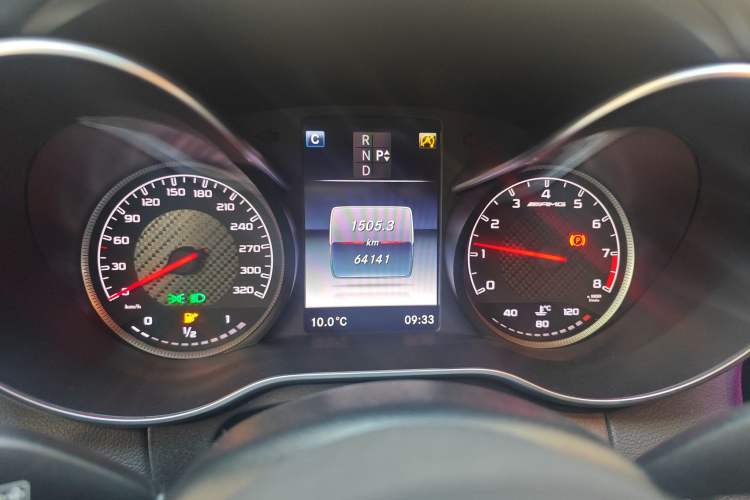 Used Mercedes-Benz C-Class AMG 2015 AMG C 63 Odometer Close Up