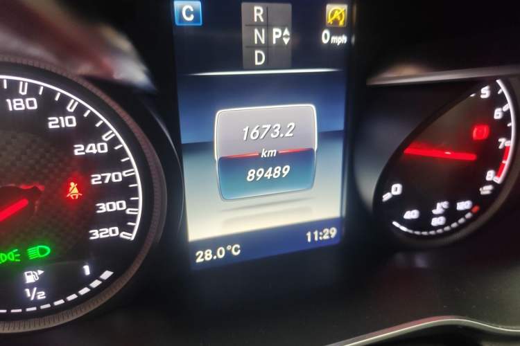 Used Mercedes-Benz C-Class AMG 2015 AMG C 63 Odometer Close Up