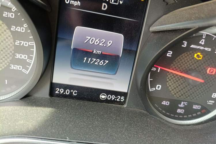 Used Mercedes-Benz C-Class AMG 2015 AMG C 63 Odometer Close Up
