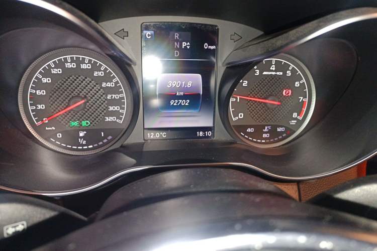 Used Mercedes-Benz C-Class AMG 2015 AMG C 63 Odometer Close Up