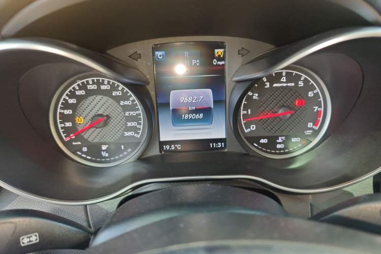 Used Mercedes-Benz C-Class AMG 2015 AMG C 63 Odometer Close Up