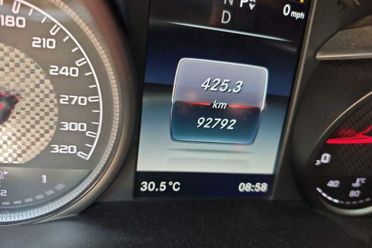 Used Mercedes-Benz C-Class AMG 2016 AMG C 63 Coupe Odometer Close Up