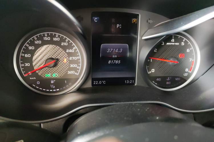 Used Mercedes-Benz C-Class AMG 2016 AMG C 63 Coupe Odometer Close Up