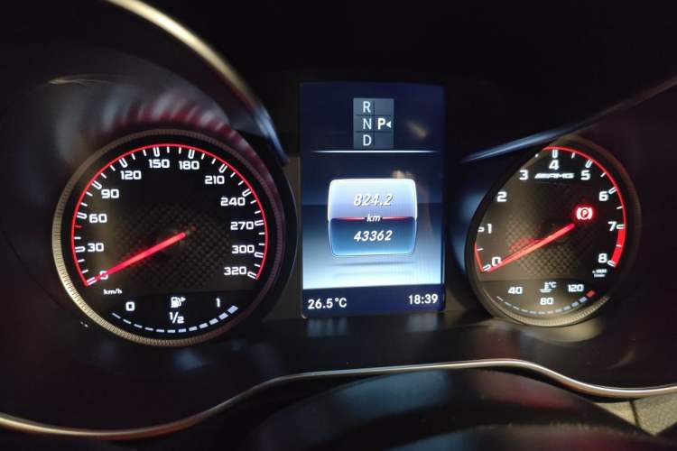 Used Mercedes-Benz C-Class AMG 2016 AMG C 63 S Coupe Odometer Close Up