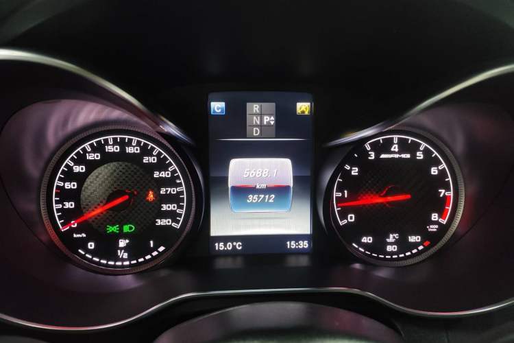 Used Mercedes-Benz C-Class AMG 2016 AMG C 63 Coupe Odometer Close Up