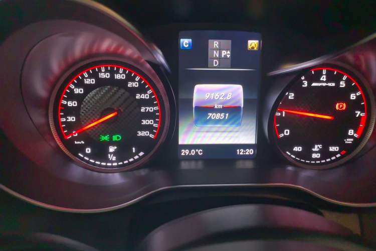Used Mercedes-Benz C-Class AMG 2017 AMG C 63 S Odometer Close Up